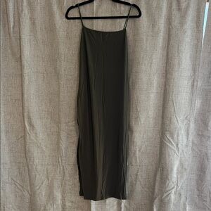 SHEIN Olive Green Midi Dress